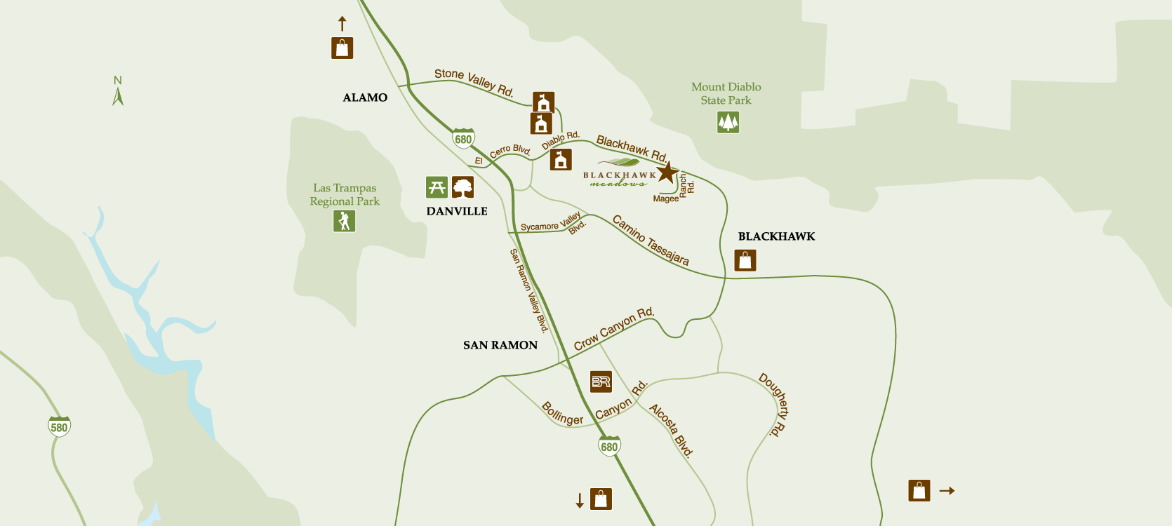 Blackhawk Meadows Location Map Danville